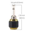 Portabrocas de Bloqueo Automático de 60 mm con Barra de Extensión de Vástago Hexagonal Adaptador de Mandril para Destornillador Taladro Eléctrico