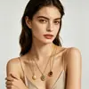 Joyería Nueva Transfronteriza Acero Inoxidable 316 Collar Chapado en Oro de 14K Joyería para Mujeres Colgante de Piedra Natural Moda Europea y Americana para Mujeres Venta al por Mayor