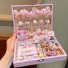 Caja de regalo con accesorios para el cabello para niños Kulomi, regalo de cumpleaños para niñas, caja de joyería con horquillas de Sanrio de dibujos animados de princesas