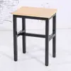 Bancos de Taller, Bancos de Operación de Fábrica, Bancos de Trabajo, Taburetes Cuadrados Pequeños de Acero y Madera, Bancos de Hierro para Comida Rápida, Bancos Metálicos de Entrenamiento