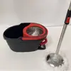 Mopa Rotatoria de Doble Giro Estilo Kt9 con Cubo Lavador de Mopas Manos Libres, Set de Limpieza Doméstico de Doble Uso Seco y Húmedo, Personalizable