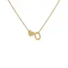 Venta caliente, collar personalizado con carta de amor de acero inoxidable, colgante doble, ambiente sencillo, accesorios de joyería, fábrica al por mayor