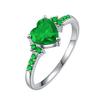 Yihua Venta Caliente Amatista Natural Corazón de Durazno Anillo de Zirconia Moda Boda Anillo en Forma de Corazón Joyería Anillo en Forma de Corazón