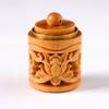 Bolsita de loto de sándalo natural, artesanía de tallado hueco, accesorios de bolsita de madera china, colgante pequeño al por mayor