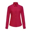 Camisa de Negocios de Fibra de Bambú Sin Planchado Entrevista Ropa Formal Camisa Slim Profesional de Manga Larga Ropa de Trabajo Logo Bordado