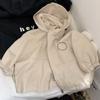 Estilo Japonês e Coreano ~ Casaco Trench com Capuz de Letras Estilo Coreano de Alta Qualidade para Meninos e Meninas, Jaqueta Estilosa para Primavera e Outono Tendência Kids