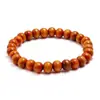 Pulsera de Madera con Cuentas, Pulsera Elástica Estilo Étnico Vintage, Unisex, Múltiples Colores Disponibles, Las Más Vendidas Cuentas de Madera Transfronterizas