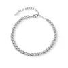 Pulseira Feminina Nova de Aço Titânio com Contas da Sorte em Aço Inoxidável Banhado a Ouro 18K, Conjunto Versátil da Moda para Camadas