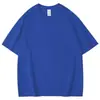 Camiseta Lisa 230 Manga Curta para Homens, Marca Tendência Solta Camiseta Base de Algodão Puro Pesado Branca, Roupa Masculina de Verão