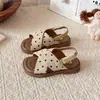 Zapatos de Verano para Niños de Lunares Versátiles Sandalias de Tira Cruzada para Niños Sandalias Romanas Birkenstock de Punta Cerrada para Niñas Zapatos de Playa para Bebés