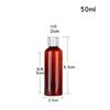 Botella de plástico transparente PET con tapa abatible, botella para líquidos, botella para loción, tapa tipo mariposa, sub-botella para champú
