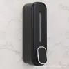 Dispensador manual de jabón para hotel de una sola cabeza, caja de champú y gel de ducha para montaje en pared, dispensador líquido portátil de presionar para dispensar
