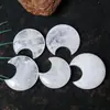 Jade Natural Luna Cristal Ágata Artesanía Colgante Sin Agujeros Adorno DIY Accesorios 5mm Blanco Rosa Morado Verde Cristal