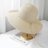 Chapéu de Palha Palha Francesa Pérola Corda Chapéu de Pescador Feminino de Verão Estilo Férias Elegante e Versátil Chapéu de Sol de Praia à Beira-Mar