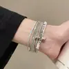 Pulsera de Cuero Retro de Nicho para Mujer, Nicho Ajustable, Pulseras Exquisitas de Alta Gama para Apilar, Accesorios de Pulseras para Parejas