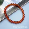 Pulseira de ágata vermelha masculina e feminina círculo único pulseira de calcedônia contas contas de rosário fileira de mão A-nível tremolo Taobao ao vivo fornecimento de jade
