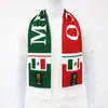 Bufanda de aficionado para el Mundial de EE. UU., Canadá, México, Copa de Europa, bufanda de tela de ojo de pájaro de México, 15*120cm