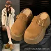 Pantuflas Populares de Plataforma Cubre-dedos para Mujer Primavera y Otoño para Uso en Exteriores, Zapatos Retro tipo Birkenstock sin Cierre para Primavera y Verano con Suelas Gruesas para Aumentar la Altura