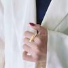 Moda Cruzada Europeia e Americana Irregular Delta do Rio Yangtze Anel de Titânio Aço Design Feminino Senso de Design Nicho Vento Frio Moda da Internet Joias