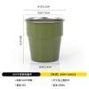 Copo de Água Dobrável ao Ar Livre em Aço Inoxidável 304 Caneca Portátil Copo de Café para Piquenique Equipamento Estilo Camping 300ml Copo Empilhável