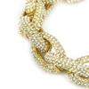 Hip-Hop Europeo y Americano Dominante Joyería para Hombres y Mujeres Ovalada Estéreo Completa de Diamantes Bambú Tendencia Accesorios de Collar