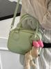 Nova bolsa de ombro portátil estilo simples da Coreia do Sul, cor dopamina, estilo Boston, casual, estilo doce, bolsa transversal para mulheres