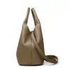 Bolsa de Piel Genuina para Mujer de Comercio Exterior Transfronterizo 2025 Nueva Moda para Dama Patrón Lichi Bolso Cubo Piel Suave Estilo Extranjero Bolso Cruzado Lote