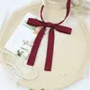Pajarita original JK de color liso, mango largo, para no jugar, estudiantes mujeres, todo a juego, uniforme tailandés, cositas pequeñas