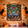 Tecido de fundo de Halloween transfronteiriço para paredes de quartos, instalação sem furos, tecido decorativo para festas e eventos festivos, criando uma atmosfera festiva