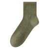 Calcetines de lana cálidos de otoño para hombre, calcetines antibacterianos autocalentables de tubo medio 7A, calcetines de otoño e invierno a prueba de olores con patrón vertical para hombre.