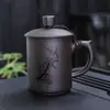 Caneca de Chá para Escritório de Areia Roxa Mineral Original com Gravação, Caneca de Água Grande Personalizada com Tampa, Xícara de Chá, Caneca de Cerâmica, Personalizada