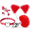 Pinza Divertida para Pelo de Oreja Pinza de Leche Tapón Anal Posterior Utensilios para Hombres y Mujeres Productos Sexuales sm Metal Traje Divertido Cola de Zorro