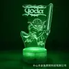 Regalo creativo exclusivo transfronterizo de Star Wars regalo luz de noche LED 3D colorida lámpara de mesa de noche con control remoto táctil