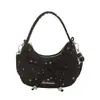 Bolso de Mano de Luna Creciente de Gama Alta para Mujer 2026 Nuevo Estilo Bolso de Hombro con Lazo y Estrella Bolso Cruzado de Nicho para Viajes Diario para Mujer