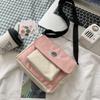 Bolso pequeño para mujer, novedad de 2021, moderno bolso bandolera de un solo hombro estilo coreano, bolso de lona estilo Harajuku ulzzang para estudiantes.