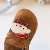 Lindos zapatos de princesa para bebés, con diseños de perrito y moño, zapatos de piel para niñas con suelas suaves, zapatos infantiles estilo Birkenstock en color camel para primavera y otoño