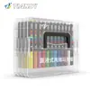Marcador Acrílico Líquido Recto Punta Suave Apilable Marcador de Color No Mancha Gran Capacidad para Colorear Bolígrafo Acrílico para Estudiantes de Arte