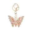 Llavero de Mariposa Incrustado con Pedrería Colorida Estilo Ins Creativo Colgante Metálico para Bolso Femenino Llavero de Insecto