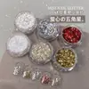 Arte de Uñas Lentejuelas Brillantes de Estrella de Cinco Puntas Primavera y Verano Nuevos Parches Decorativos para Uñas Mini Ultra Delgados Color Plata Oro Claro