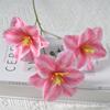 Flor de simulação 3 cabeças tulipa aberta decoração de casamento impressão 3D adereços para fotos de mesa flores artificiais