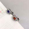 Anillo de plata S925 Vintage Vintage Vintage Artesanal anillo de pareja simple regalo
