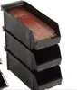 Cesta de Almacenamiento Rectangular Multifuncional para Tiendas de Té de Leche y Cafeterías, Caja de Almacenamiento para Servilletas, Portavasos para Popotes, Portapalillos de Plástico