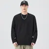 Ropa para Hombre Feng She / Nueva Camiseta de Manga Larga con Cuello Redondo para Hombre Estilo Japonés Holgado Rasgada Marca de Tendencia Prenda Base Primavera/Otoño 2026