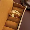 Anillo Abierto Circular Hueco con Cruz Incrustada de Circonita, Bañado en Oro Real de 18K, Anillo de Estilo Niche de Alta Gama, Elegante Accesorio para la Mano