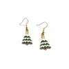 Brincos de Gota de Óleo de Natal Papai Noel Brincos de Árvore de Natal Alce Brincos da Moda Fofos Ganchos de Orelha