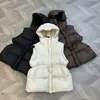 Chaleco de Plumas Puffy Nuevo para Mujer con Cordón Ajustable en la Cintura Espesor Cálido Relleno de Plumón Algodón Chaqueta Exterior Sin Mangas Chaleco de Gilet Invierno