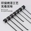 Ganchos para Tubo Preto e Branco 20mm Encaixe Quadrado Barra Transversal Acessório de Prateleira Ganchos 20mm Ganchos Retos Armazenamento Simples