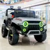 Nuevo Coche Eléctrico Wrangler Tracción en las Cuatro Ruedas Control Remoto Coche de Juguete para Niños Puede Sentarse en Vehículo Todoterreno Grande Coche de Cuatro Ruedas