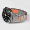 O Novo Modelo é Adequado para Samsung Ultra Galaxy Watch8 Pulseira de Aço Inoxidável com Borracha Embutida Metal 47mm