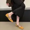 Zapatos Mary Jane para mujer con aumento de altura interno y punta cuadrada, nuevo modelo de verano 2026, versátiles para combinar con faldas, adecuados para ir al trabajo